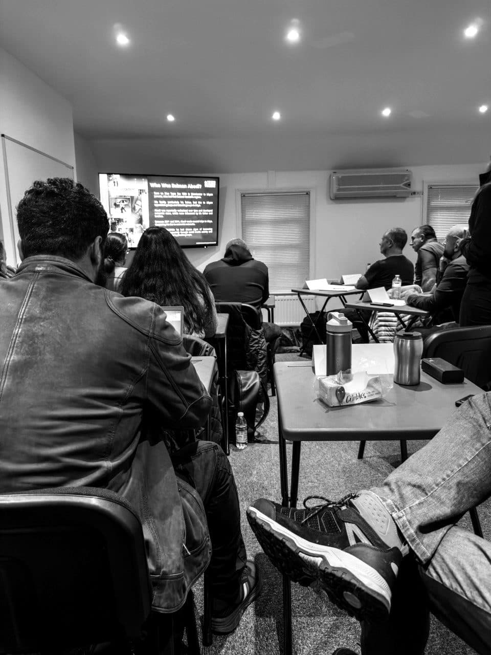 Delegates in a classroom session