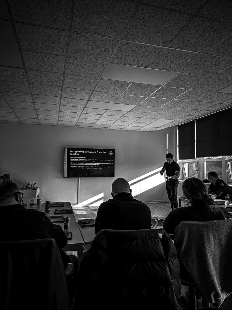 A classroom session on a BPS course